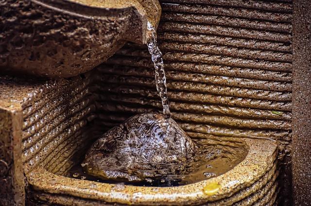 fuente de agua para hacer espacios frescos