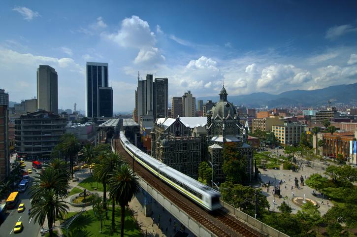 Vista panorámica del centro de Medellín.