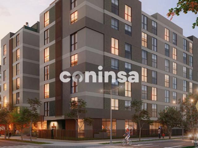 Imagen ilustrativa de la fachada del proyecto inmobiliario Corner View 147, uno de nuestros proyectos VIS en Bogotá.