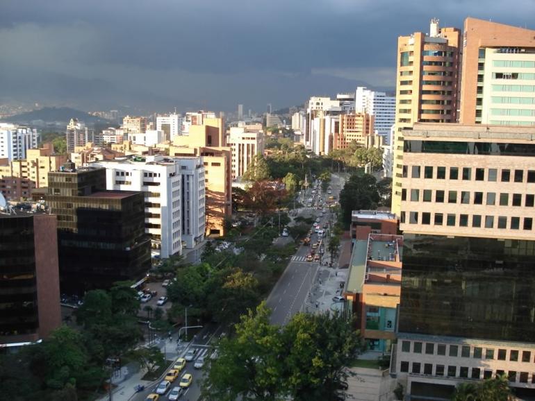 panorámica de barrio El Poblado en Medellín