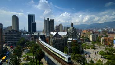 Vista panorámica del centro de Medellín.